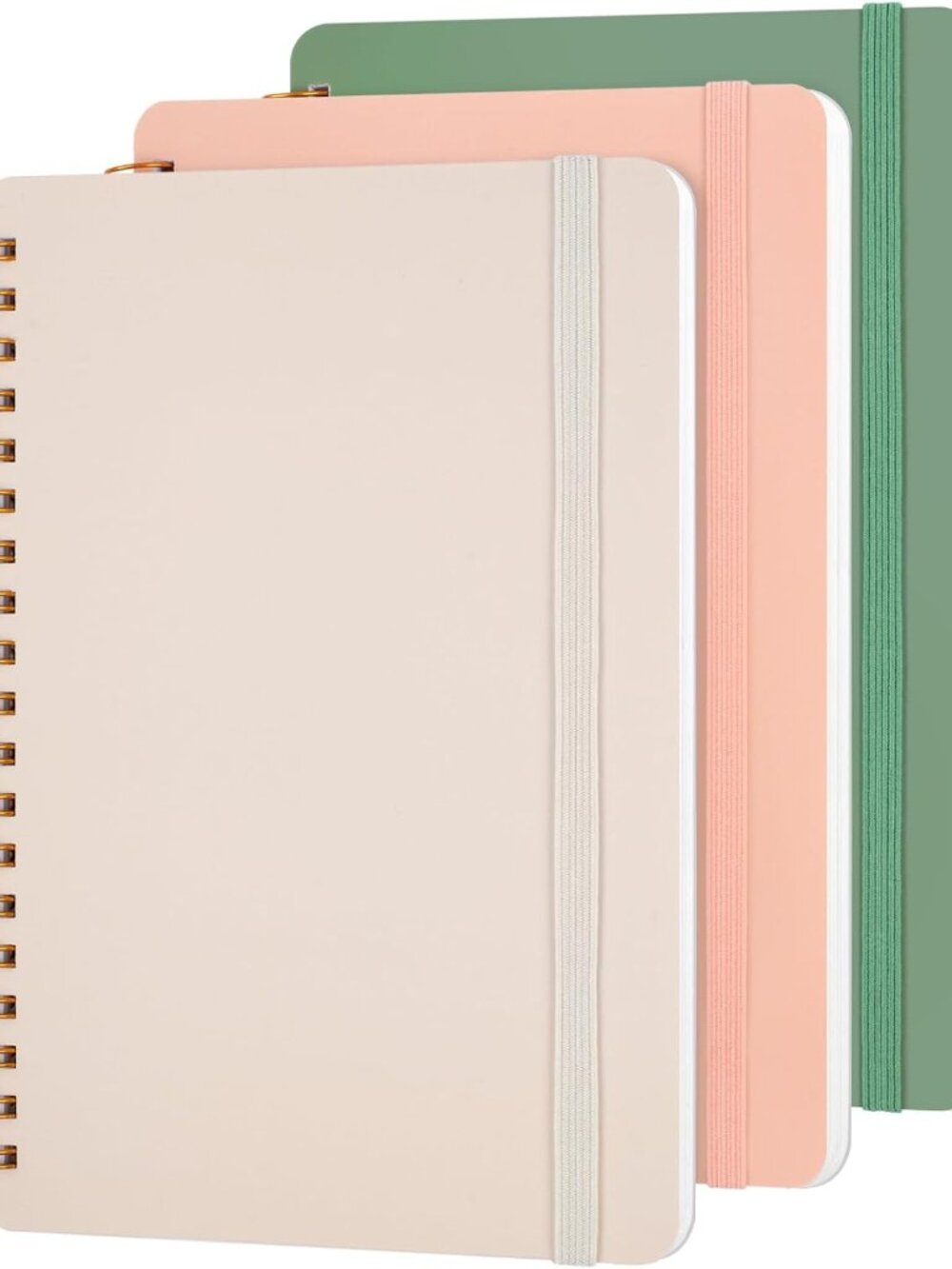 3 PCS Small Spiral Notebook 5x7, Notebooks for Note Taking, Morandi Spiral Journ